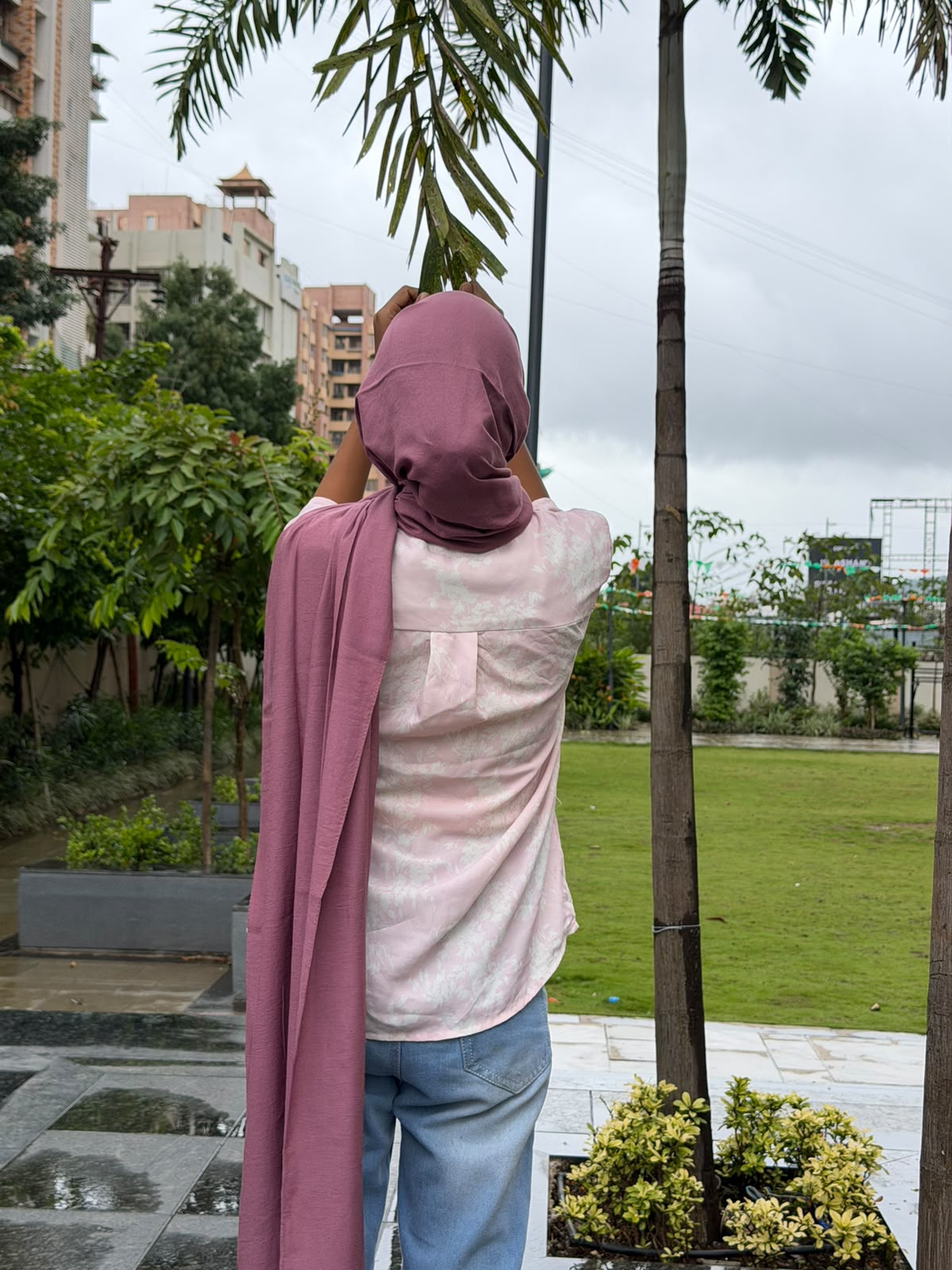 Modal Cotton Hijab | light mauve | 2 Meter
