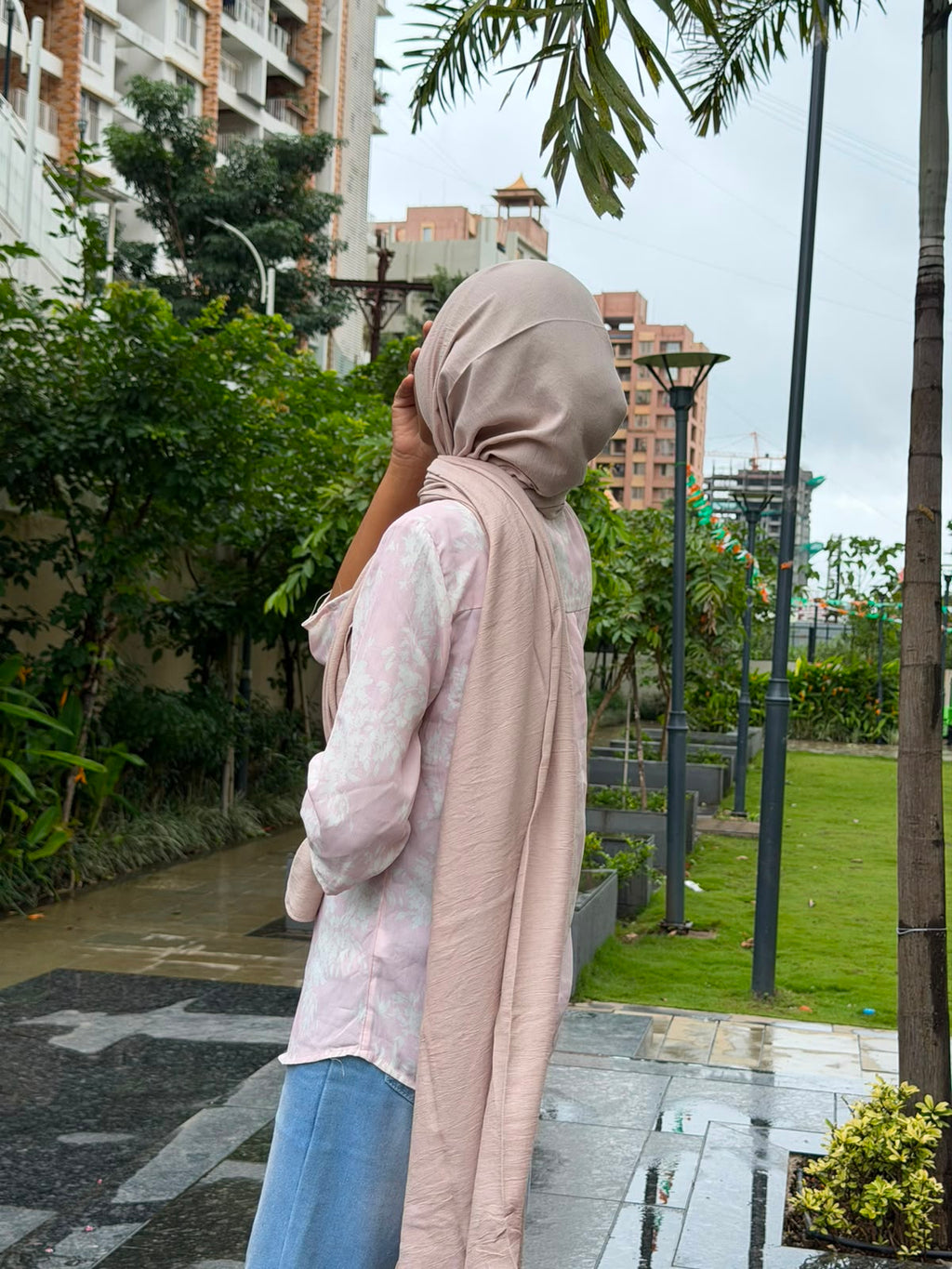 Premium Modal Cotton Hijab | cream colour| 2 Meter
