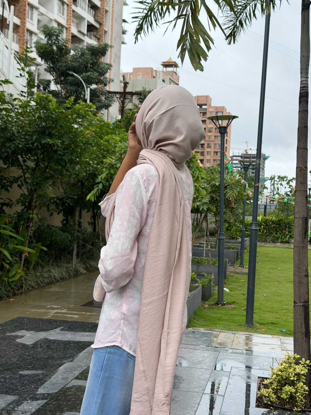 Premium Modal Cotton Hijab | cream colour| 2 Meter
