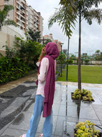 Modal Cotton Hijab | maroon colour| 2 Meter