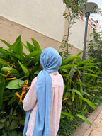 Modal Cotton Hijab | Dark denim colour| 2 Meter