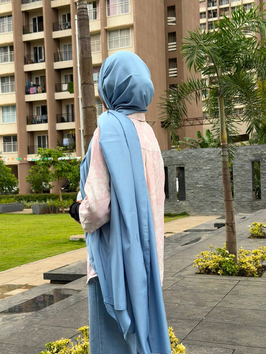 Modal Cotton Hijab | Dark denim colour| 2 Meter