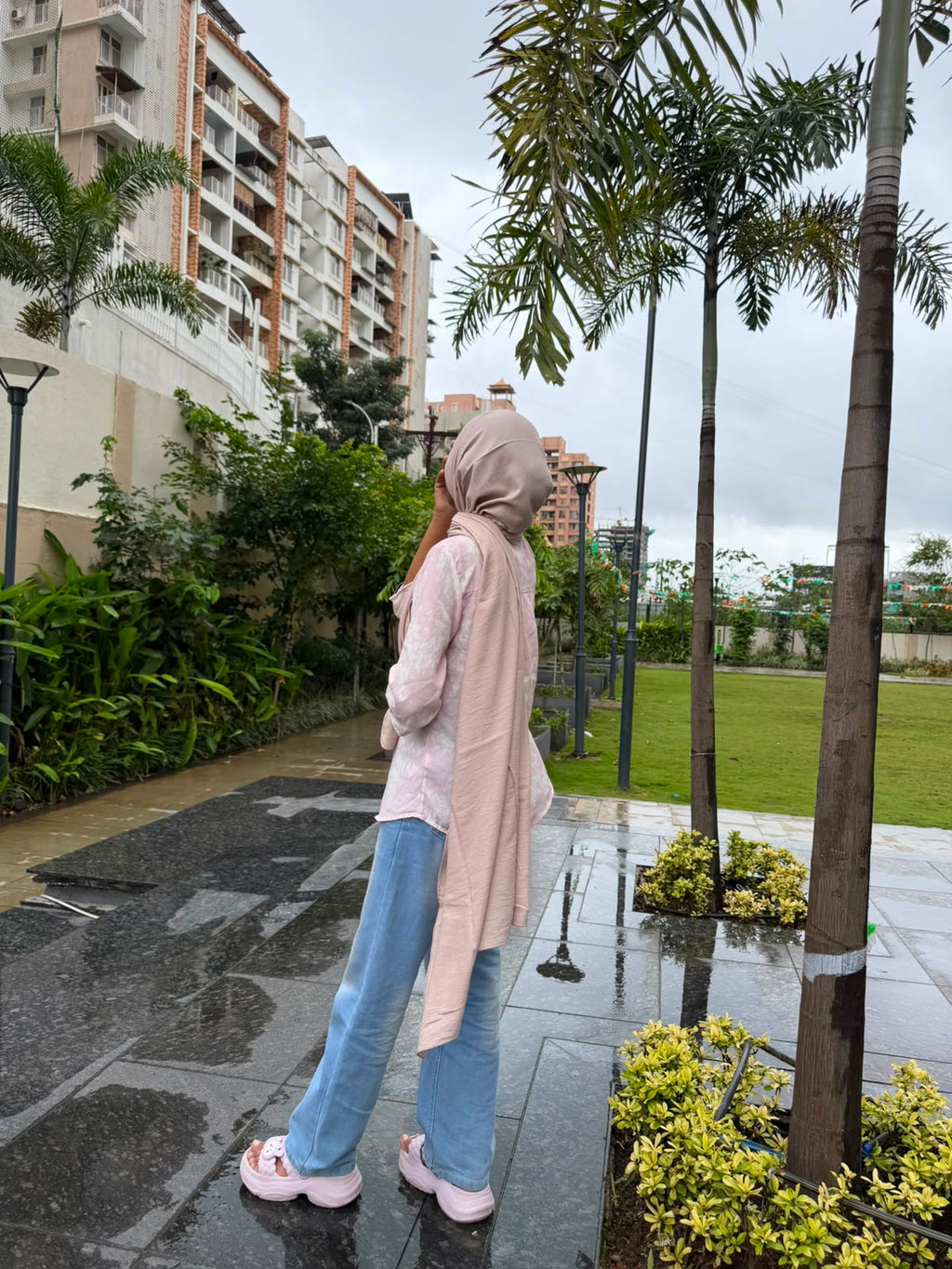 Premium Modal Cotton Hijab | cream colour| 2 Meter