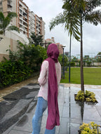 Modal Cotton Hijab | maroon colour| 2 Meter