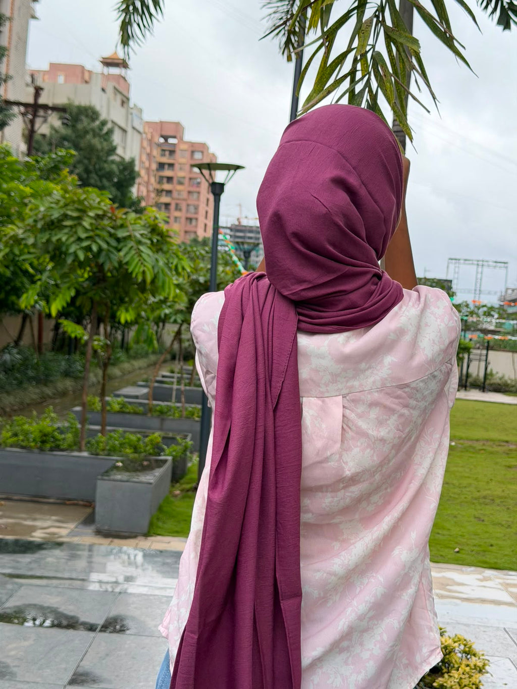 Modal Cotton Hijab | maroon colour| 2 Meter