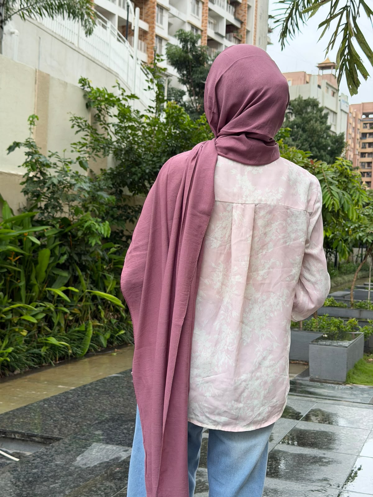 Modal Cotton Hijab | light mauve | 2 Meter