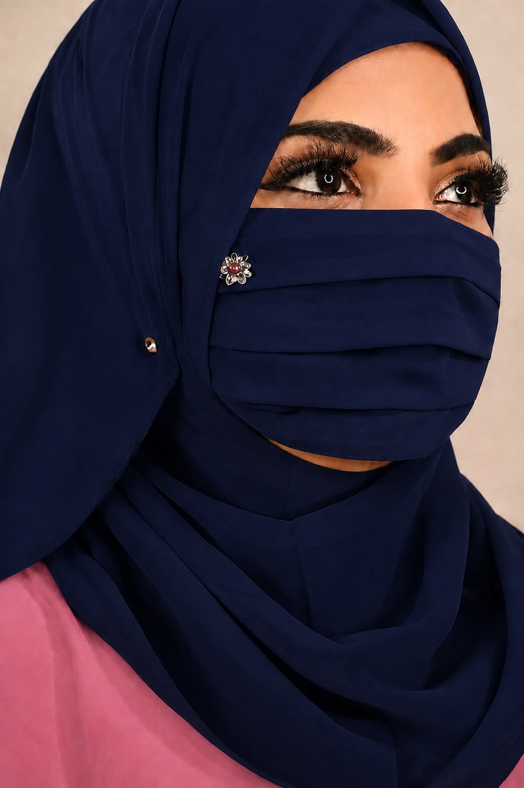 Premium Hijab Friendly Mask hand work