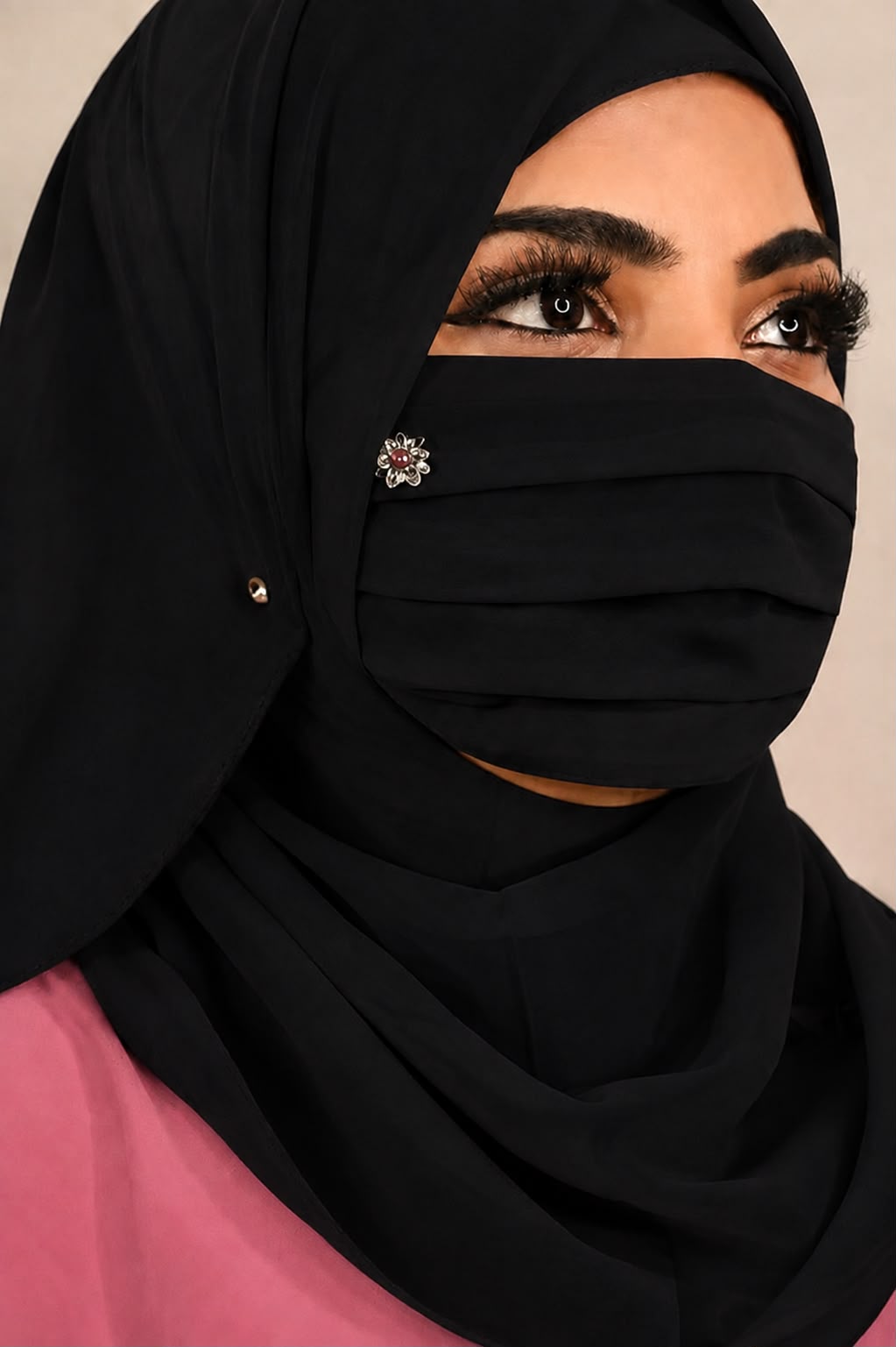 Premium Hijab Friendly Mask hand work