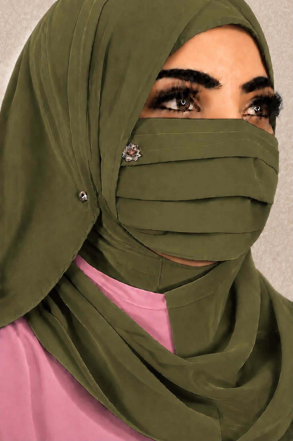 Premium Hijab Friendly Mask hand work