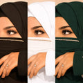 Diamond Handwork Premium Hijab Friendly Mask black white green