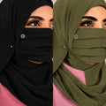 Floral Brooch Pleated Mask pack of 2