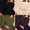 Premium Floral Brooch Pleated Mask pack of 4
