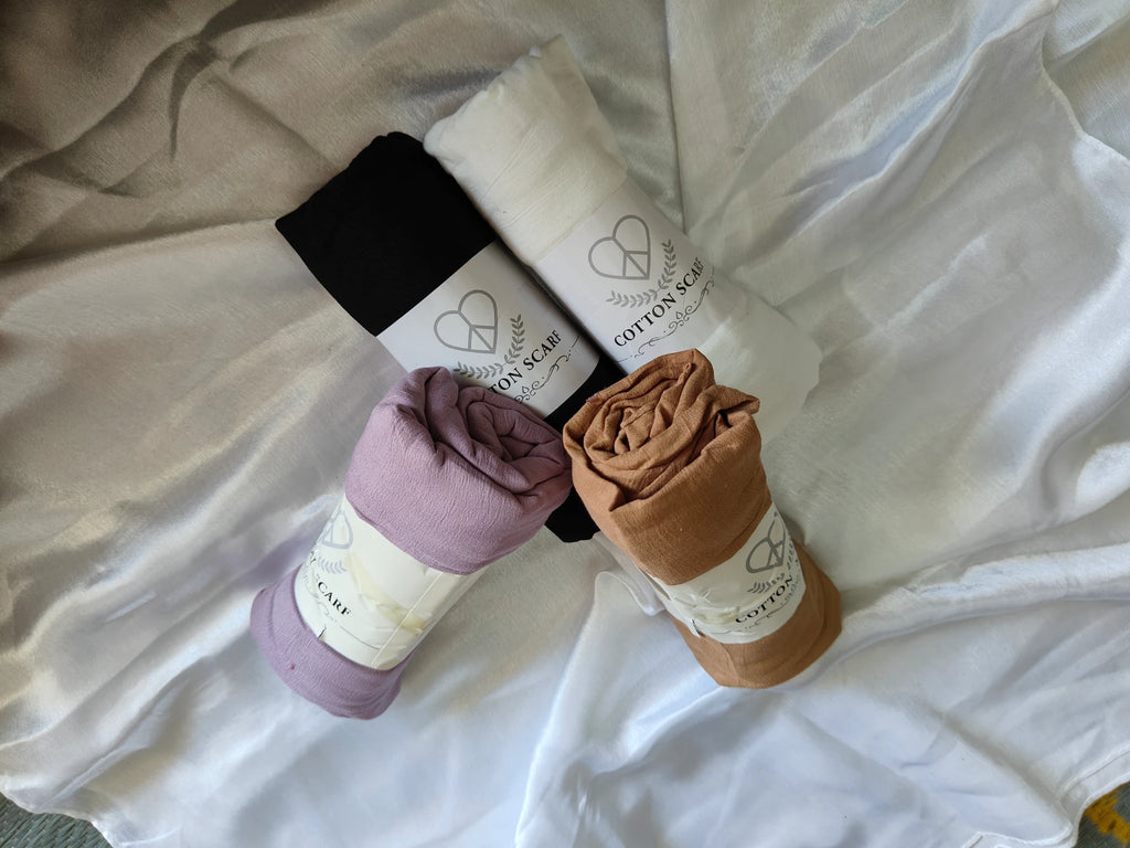 Model Cotton Hijab Purple