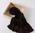 Muna Satin Hijab Dark Chocolate Brown