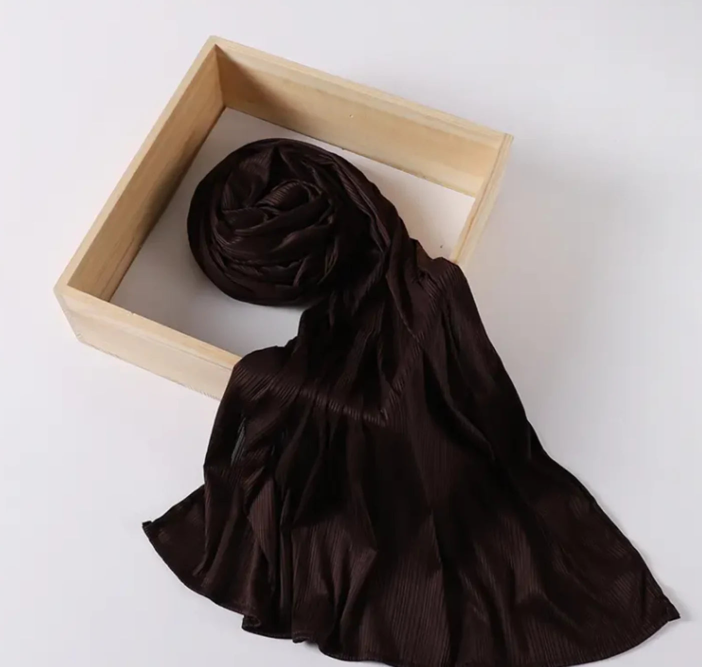 Muna Satin Hijab Dark Chocolate Brown