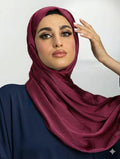 Muna Satin Hijab Deep Berry
