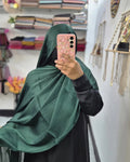 Muna Satin Hijab Emerald Green