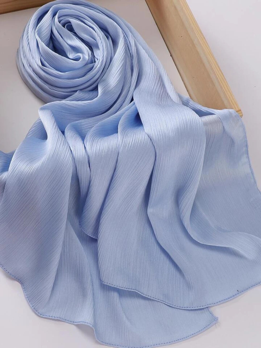 Muna Satin Hijab Ice Blue