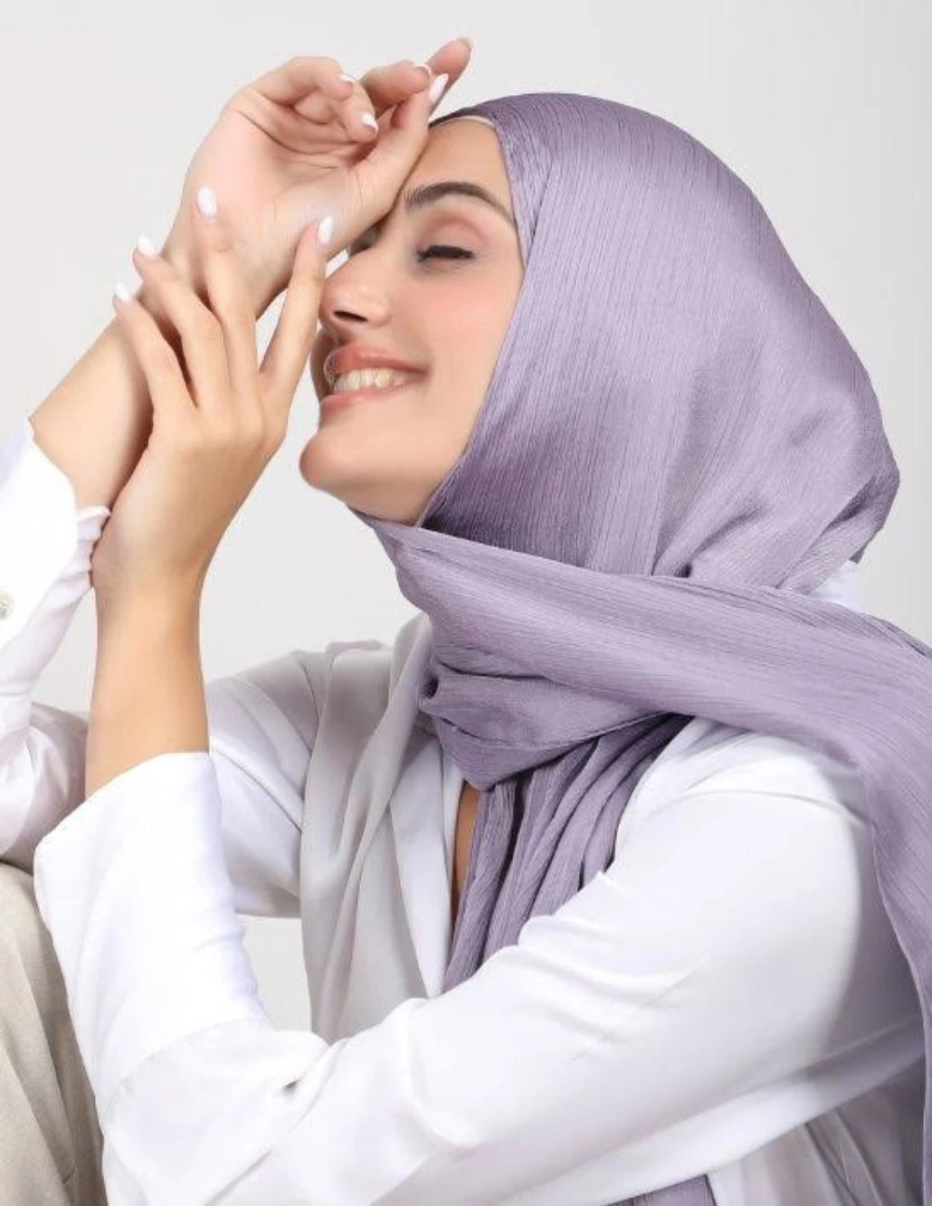 Muna Satin Hijab Light Purple