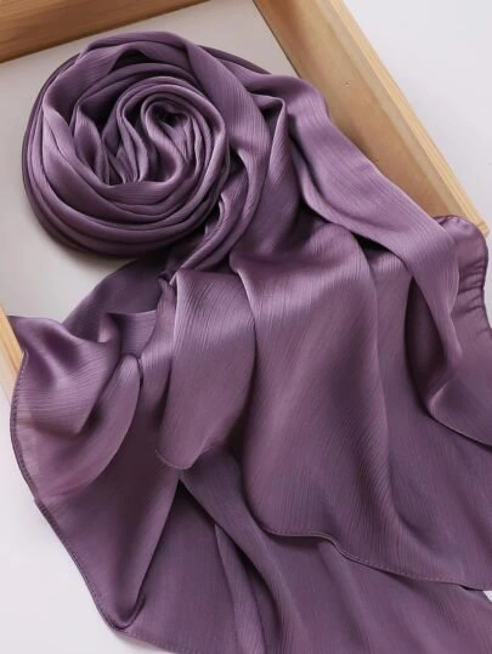 Muna Satin Hijab Muted Purple