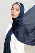 Muna Satin Hijab Navy Blue