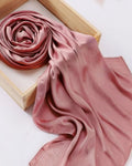 Muna Satin Hijab Rose Blush