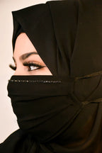 Black Diamond Handwork Premium Hijab Friendly Mask