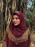 maroon instant rehmat hijab