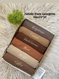 Georgette fabric combo pack of 6