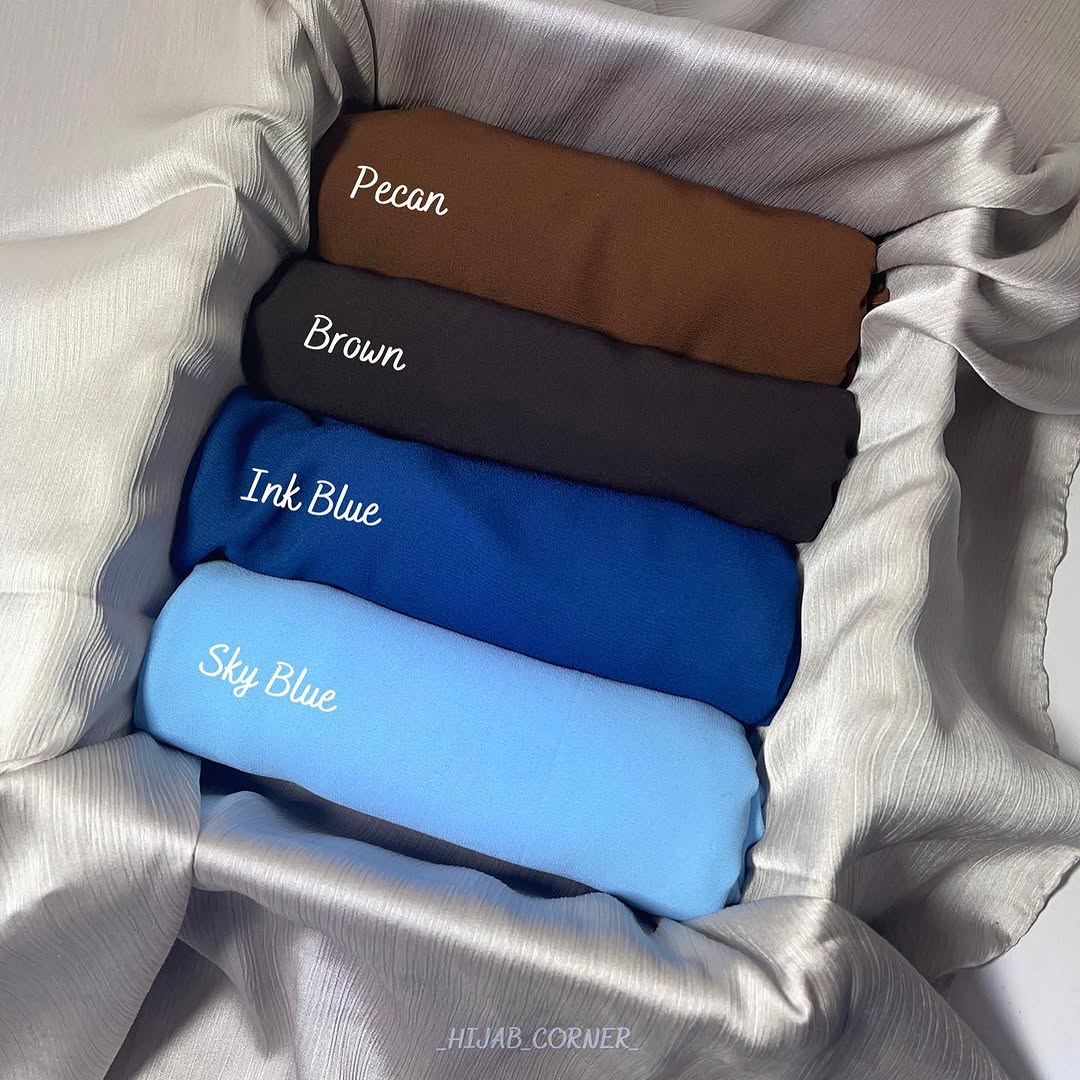 Pure chiffon hijab pack of 4