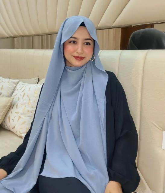 Denim georgette hijab