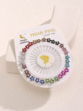 Crystal Flower Pin