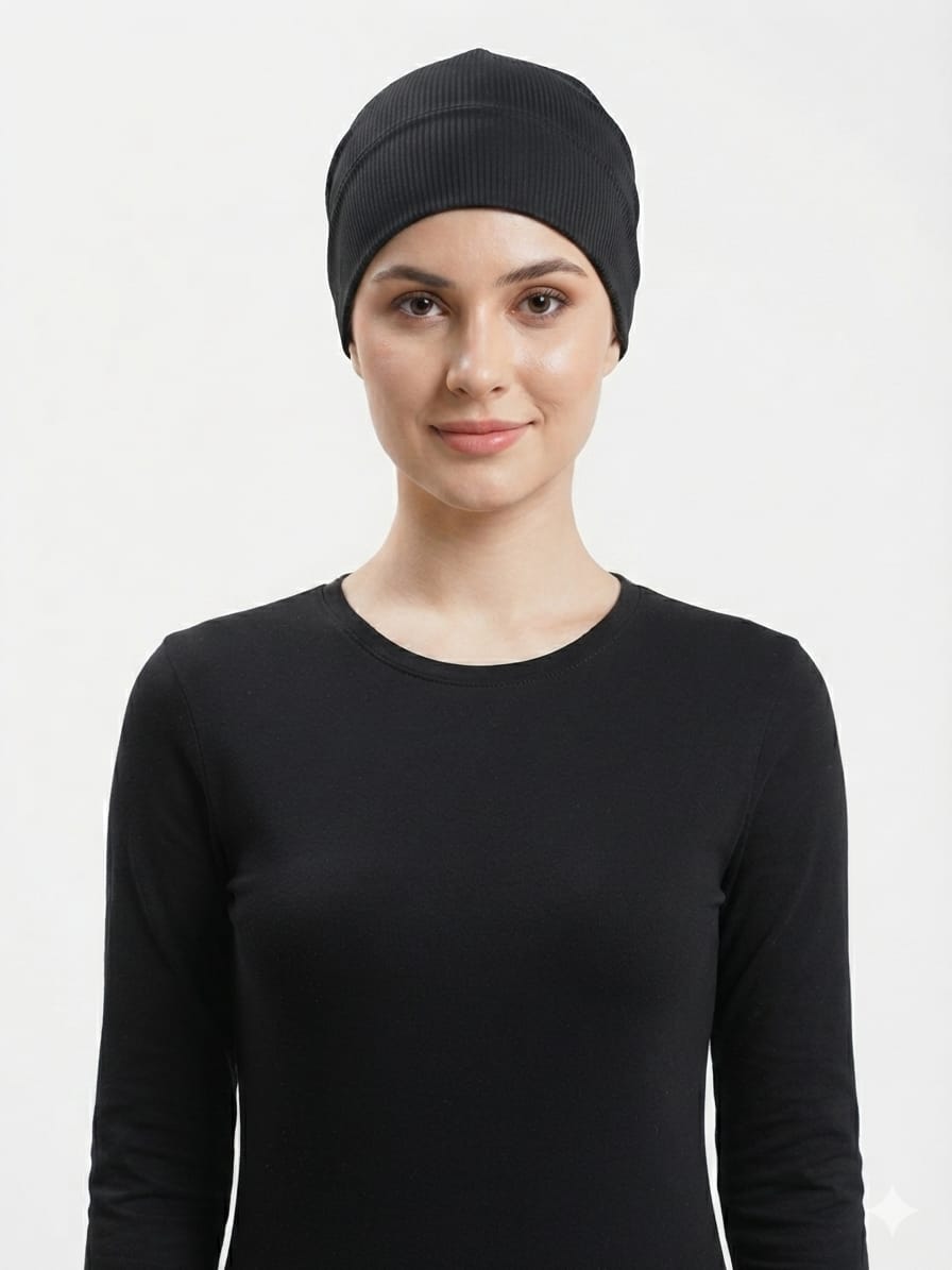 Ribbed cotton beanie,