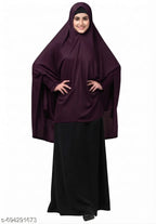 Deep Plum Smocked Cuff Khimar