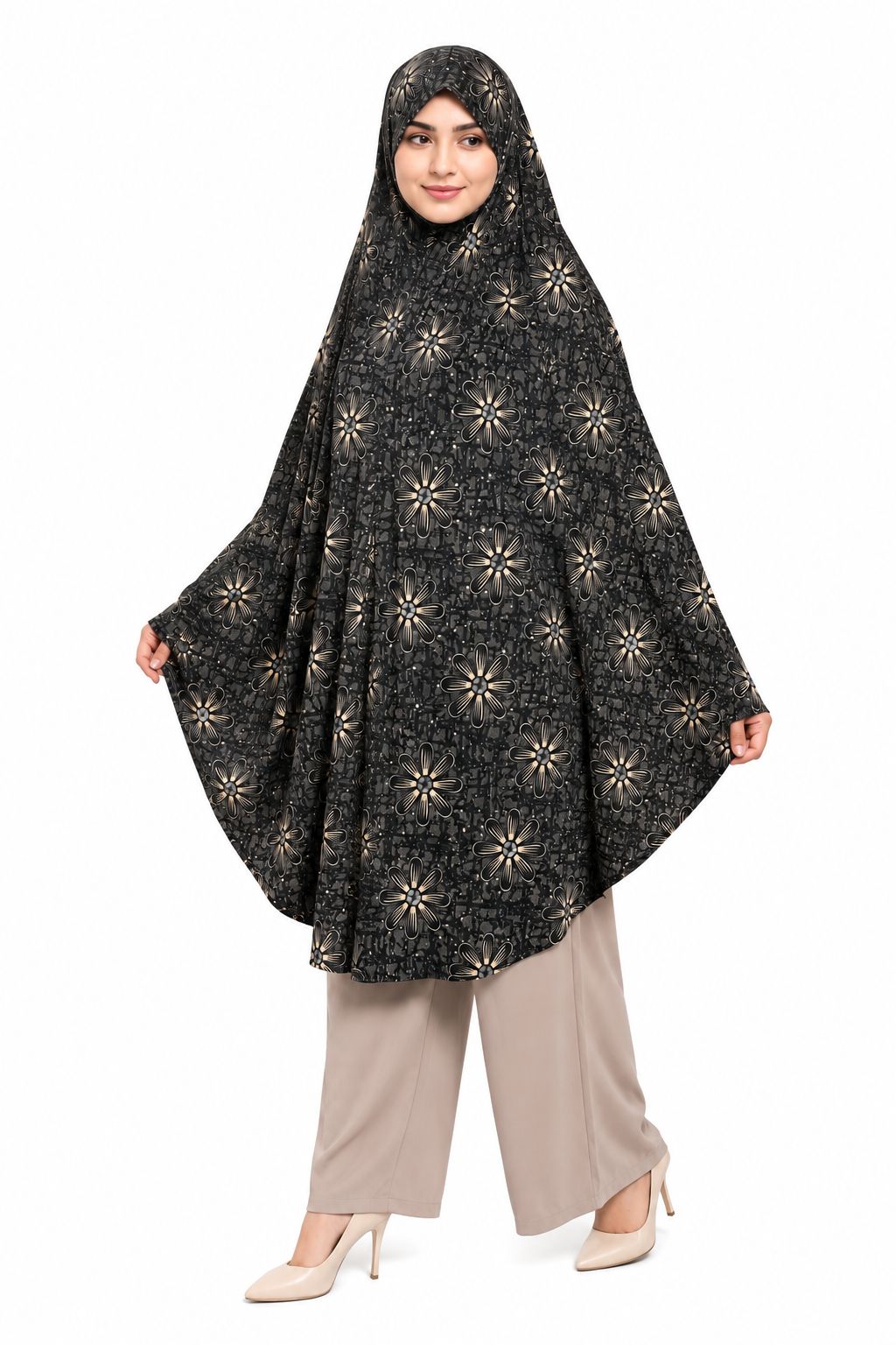 Premium Floral Print Namaz Khimar Hijab
