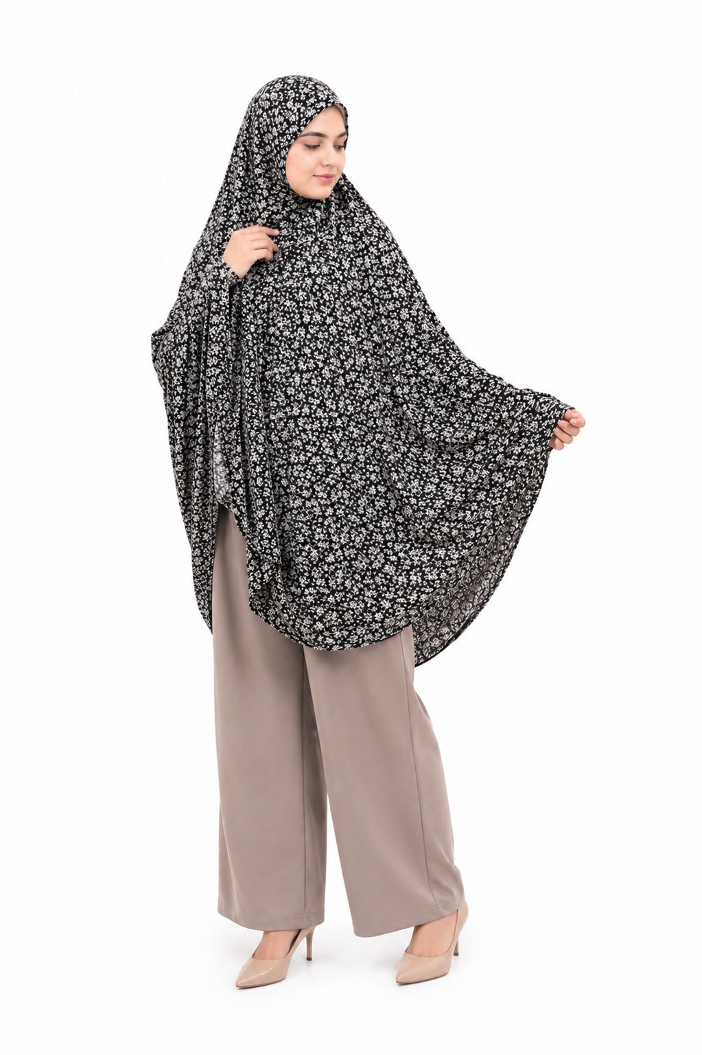 Premium Floral Print Namaz Khimar Hijab for Women