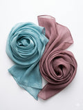 Soft Glossy Organza-Chiffon Hijab Combo Dual Color Pack