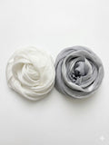 Glossy Organza-Chiffon Hijab Set (Dual Neutral Tone Pack)