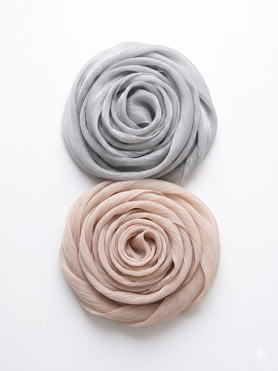 Premium Organza shimmer hijab Pcak of 2