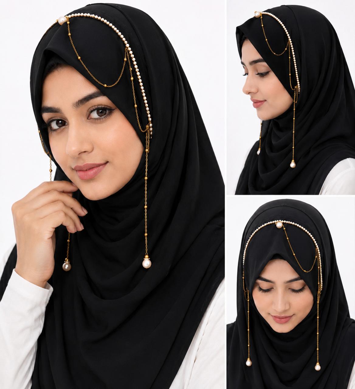 Premium Pearl Jhoomer Chain Hijab Accessory for Women