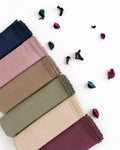 Premium Lace Edge Chiffon Hijab Combo Pack of 6 | Soft Georgette Hijab Collection for Women & Girls