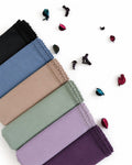 Premium Lace Edge Chiffon Hijab Combo Pack of 6 | Soft Georgette Hijab Collection for Women & Girls