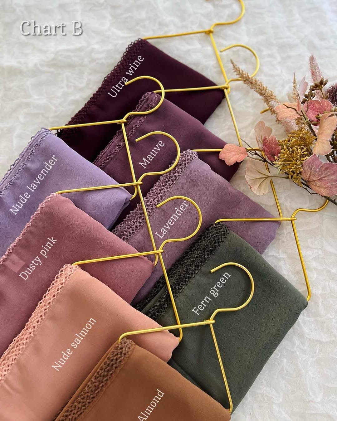 Premium Lace Border Chiffon Hijab Combo Pack of 8