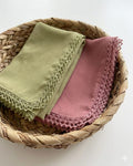 Premium Malaysian Heavy Chiffon Hijab with Crochet Lace Border