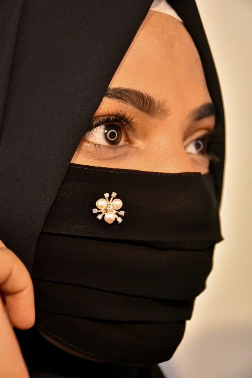 Golden Flower Premium Hijab Friendly Mask