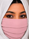 Premium pink plain mask daily wear soft fabric face mask