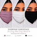 Premium stylish mask combo pack of 3 breathable face cover for hijabis