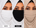Premium lightweight minimalist full-coverage plain mask combo pack of 3