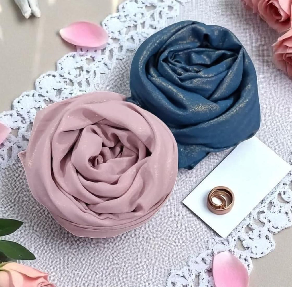 PREMIUM GEORGETTE HIJAB SHIMMER HIJAB KOREAN GEORGETTE PACK OF 2