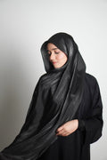 Black Organza Shimmer Hijab